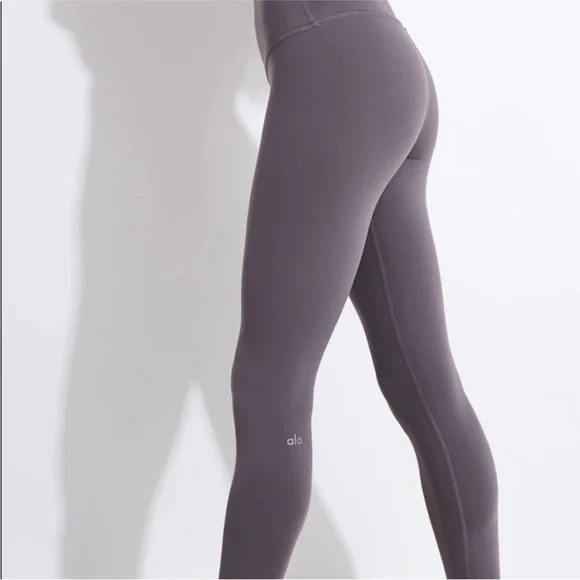 ALO Yoga Purple Grey Leggings 7/8 - Picture 1 of 7